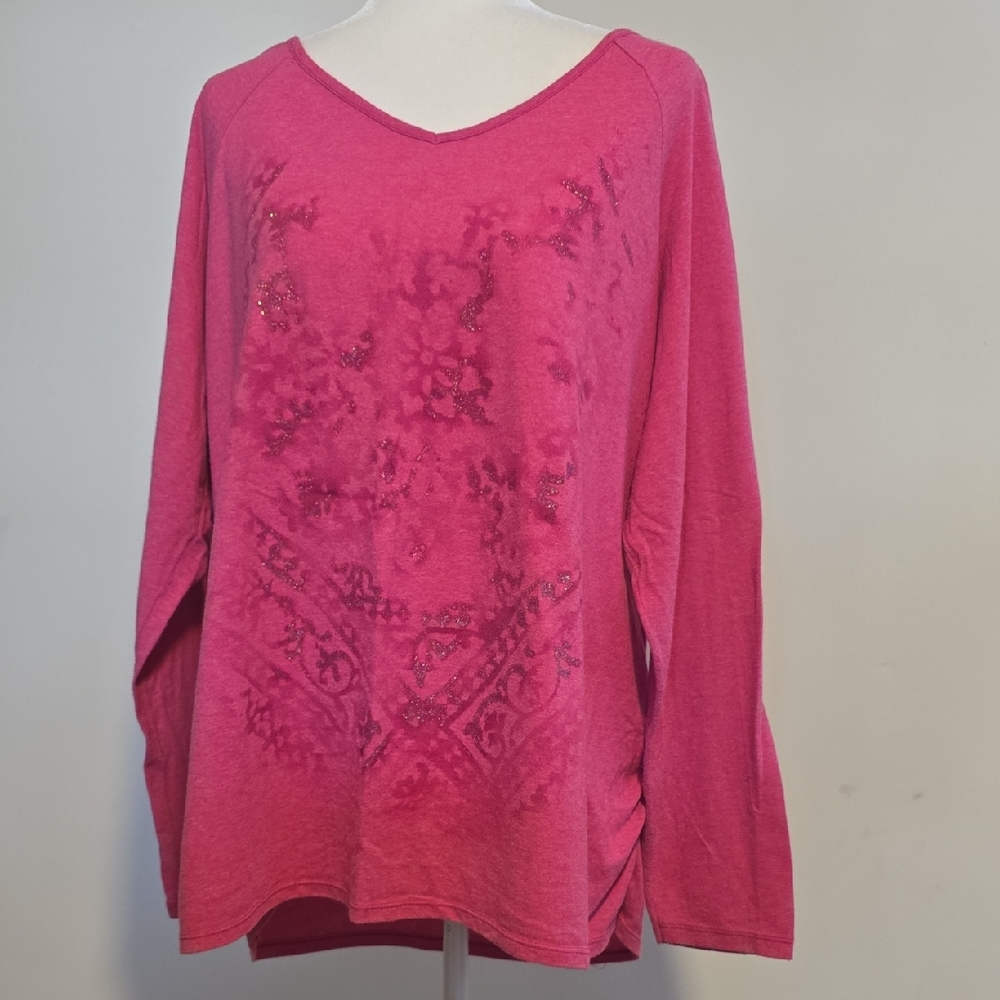 Women's Pink Long Sleeve Top